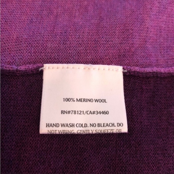 Eileen Fisher 1X Long Colorblock Cardigan Sweater - Picture 6 of 7